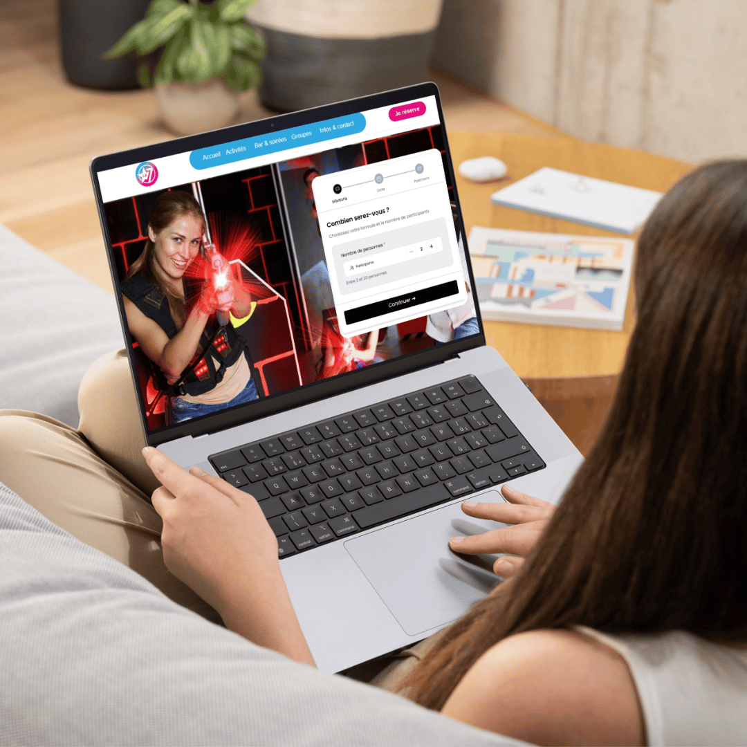 Le widget de réservation PlayPro intégré à un site existant